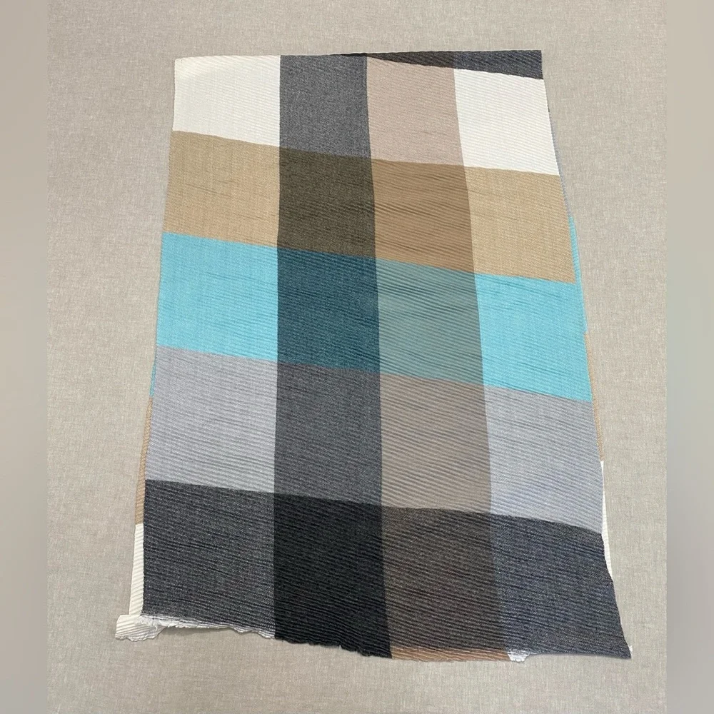 Pretty Persuasions Plaid Shawl Wrap Throw Multi Color Scarf Oversized Soft Warm